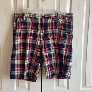 725 Originals Men's Plaid Shorts - Red and Blue, and White
